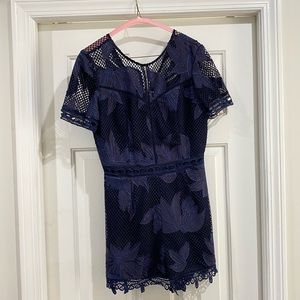 Navy lace romper